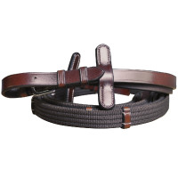 Rênes Tissu à arrêtoirs Lexington 19 mm Camel