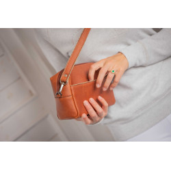 Pénélope Laly Gold Tasche Gold / Cognac Braun