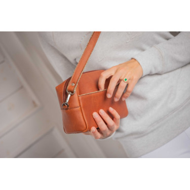 Pénélope Laly Gold Tasche Gold / Cognac Braun