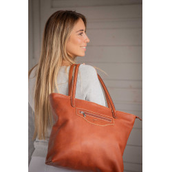 Pénélope Toti Tasche Cognac Braun