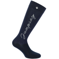 Equithème Jump Socken Marine / Silber Blau