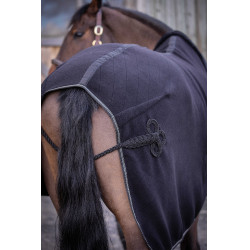 Fleece-Decke Diagonal Paddock Sport Schwarz