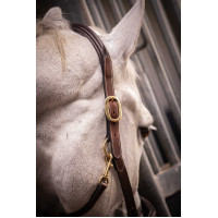 Lederhalfter mit 3 Karabinern Paddock Sports Havanna Braun Lederhalfter mit 3 Karabinern Paddock Sports Havanna Braun