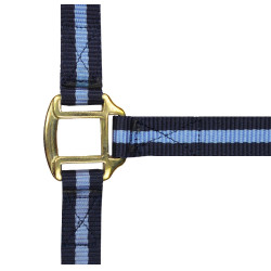 Nylonhalfter mit Leder unterlegt Norton Marine / Himmelblau Nylonhalfter mit Leder unterlegt Norton Marine / Himmelblau