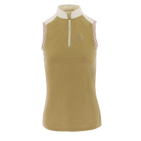 Ärmelloses Polo Equithème Jersey Maulwurf Braun Ärmelloses Polo Equithème Jersey Maulwurf Braun