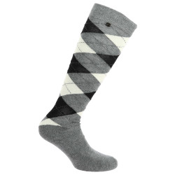 Equithème Argyle Damen Socken Grau / Ecru