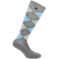 Equithème Argyle Damen Socken Hellgrau / Himmelblau