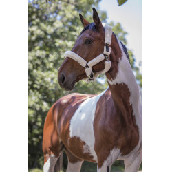 Norton Halfter Full synthetisches Lammfell Schwarz / Ecru