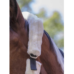 Norton Halfter Full synthetisches Lammfell Schwarz / Ecru