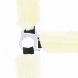 Norton Halfter Full synthetisches Lammfell Schwarz / Ecru