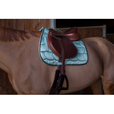 Satteldecke Equithème Satin Blaugrau