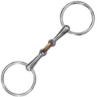 Zweigelenkige Trense mit 2 Ringen Privilege Equitation Edelstahl / Olivenkupfer