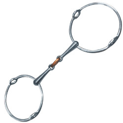 Gebiss mit großen Ringen und doppelter Gelenkverbindung Privilege Equitation Gebiss mit großen Ringen und doppelter Gelenkverbindung Privilege Equitation