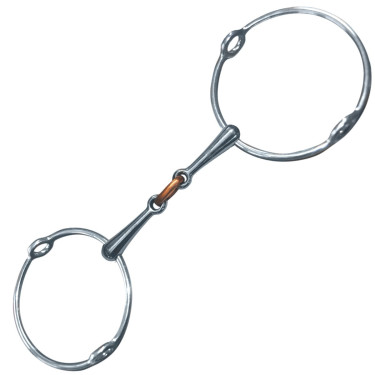 Gebiss mit großen Ringen und doppelter Gelenkverbindung Privilege Equitation Gebiss mit großen Ringen und doppelter Gelenkverbindung Privilege Equitation
