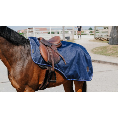 Abschwitzdecke Equithème Classic 600D Marineblau