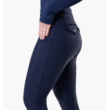 Reithose Horseware Flexfit Winter Full Grip Damen Marine Marineblau