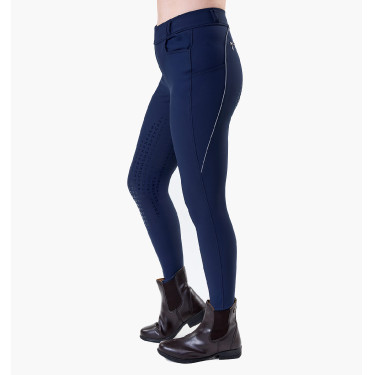 Damen-Leggings Easefit Hybrid Horseware mit Vollgrip Marine Marineblau