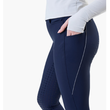 Damen-Leggings Easefit Hybrid Horseware mit Vollgrip Marine Marineblau