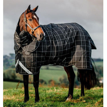 Horseware Rhino Turnout-Decken-Bundle Liner 0 g und 200 g Schwarz karierte Kacheln / schwarz & weiß