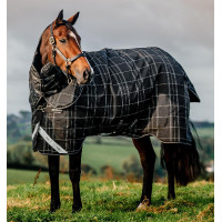 Horseware Rhino Turnout-Decken-Bundle Liner 0 g und 200 g Schwarz karierte Kacheln / schwarz & weiß Motive