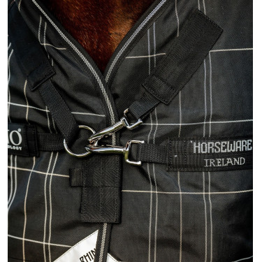 Horseware Rhino Turnout-Decken-Bundle Liner 0 g und 200 g Schwarz karierte Kacheln / schwarz & weiß Horseware Rhino Turnout-Decken-Bundle Liner 0 g und 200 g Schwarz karierte Kacheln / schwarz & weiß