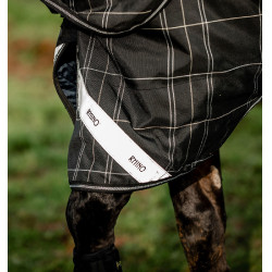 Horseware Rhino Turnout-Decken-Bundle Liner 0 g und 200 g Schwarz karierte Kacheln / schwarz & weiß Motive Horseware Rhino Turnout-Decken-Bundle Liner 0 g und 200 g Schwarz karierte Kacheln / schwarz & weiß Motive