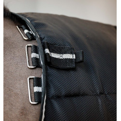 Stalldecke Easy-Layer Horseware Plus 200 g Schwarz / schwarz / silber