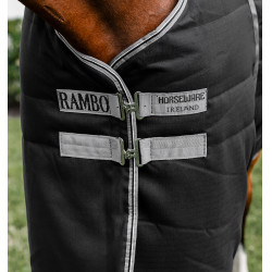 Stalldecke Horseware Rambo® 400g 1000D Schwarz / Sturm / Silbergrau