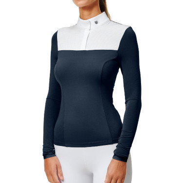 Turniershirt langarm Equestrian Stockholm refined Damen Marine Marineblau Turniershirt langarm Equestrian Stockholm refined Damen Marine Marineblau