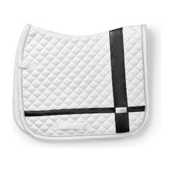 Dressurschabracke Equestrian Stockholm mit Bandagen Weiß Wei&amp;szlig;