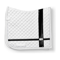 Dressurschabracke Equestrian Stockholm mit Bandagen Weiß Wei&amp;szlig;