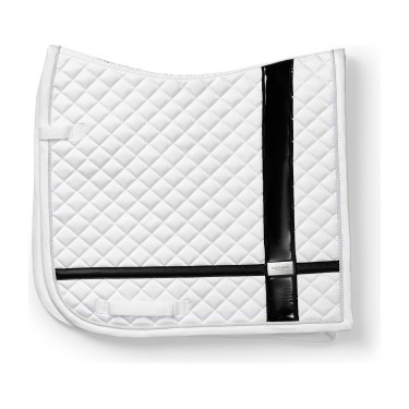 Dressurschabracke Equestrian Stockholm mit Bandagen Weiß Wei&amp;szlig;