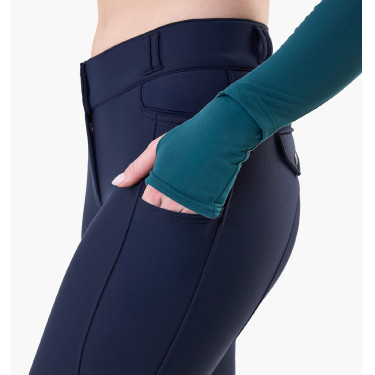 Damen-Winterreithose Horseware Flexfit mit Knie-Grip Marine Marineblau