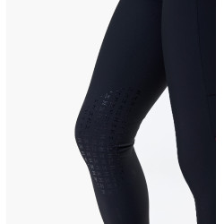 Damen-Winter-Leggings Optifit Horseware mit Knie-Grip Schwarz