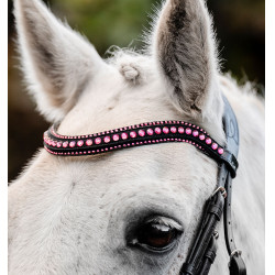 Pony-Trensenzaum Horseware Diamante Flash Schwarz / Rosa Pony-Trensenzaum Horseware Diamante Flash Schwarz / Rosa