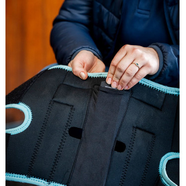 Horseware Ice-Vibe Knieschoner Schwarz / Aqua