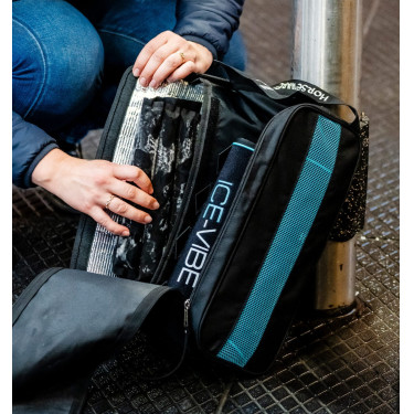 Horseware Ice-Vibe Knieschoner Schwarz / Aqua