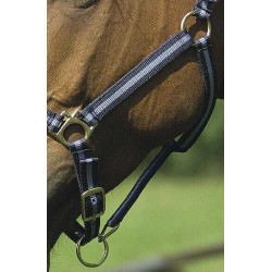 Nylonhalfter mit Leder unterlegt Norton Marine / Himmelblau Nylonhalfter mit Leder unterlegt Norton Marine / Himmelblau