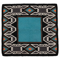 Navajo-Teppich Westride by Franck Perret Nebraska Blau / Schwarz Navajo-Teppich Westride by Franck Perret Nebraska Blau / Schwarz
