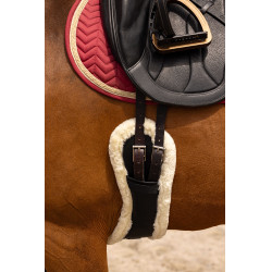 Kurzer Gurt Norton XTR Synthetisches Lammfell Schwarz / Ecru