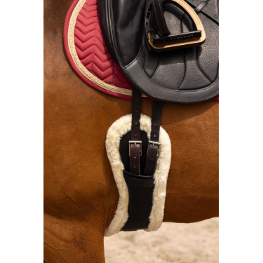 Kurzer Gurt Norton XTR Synthetisches Lammfell Schwarz / Ecru