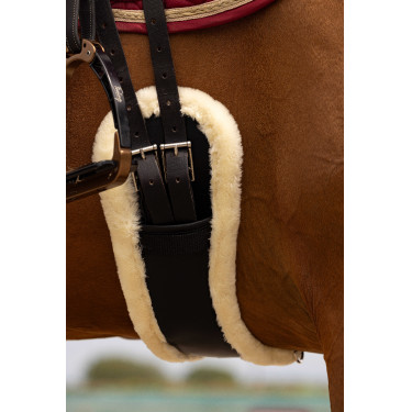 Kurzer Gurt Norton XTR Synthetisches Lammfell Schwarz / Ecru