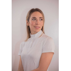 Turnierpolo Pénélope Las Honey Kurzarm Weiß Wei&szlig;