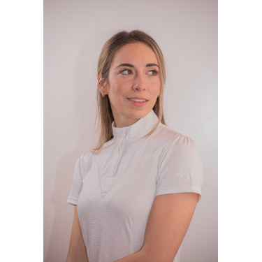 Turnierpolo Pénélope Las Honey Kurzarm Weiß Wei&szlig;