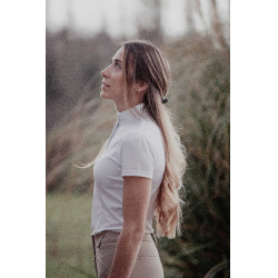 Turnierpolo Pénélope Las Honey Kurzarm Weiß Wei&szlig;