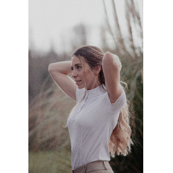 Turnierpolo Pénélope Las Honey Kurzarm Weiß Wei&szlig;