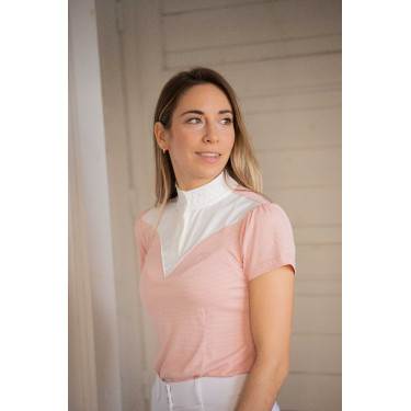 Turnierpolo Pénélope Las Honey Kurzarm Pink Rosa