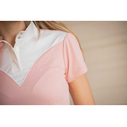 Turnierpolo Pénélope Las Honey Kurzarm Pink Rosa