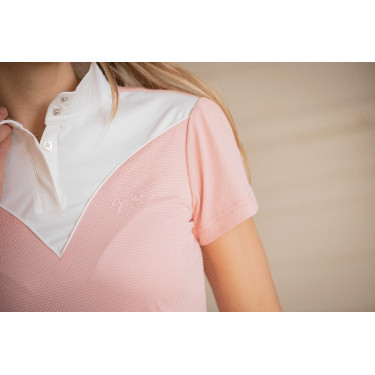 Turnierpolo Pénélope Las Honey Kurzarm Pink Rosa