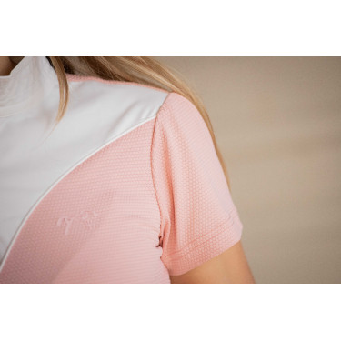 Turnierpolo Pénélope Las Honey Kurzarm Pink Rosa